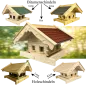 Preview: Vogelfutterhaus Maxi mit Silo verschiedene Bedachung wetterfest