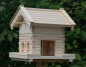 Preview: vogelhaus clara grundmodell mit nistkasten für meisen aus holz im blockhausstil4