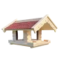 Preview: Vogelfutterhaus aus Holz mit ausziehbarem Boden