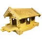 Preview: vogelhaus-middel-kleine-holzschindeln-dunkelbraun-gebeizte-türen-fensterzargen-fensterlaeden-ausziehboden-boden-mit-geschwungenem-rand Preview: vogelhaus-middel-kleine-holzschindeln-dunkelbraun-gebeizte-türen-fensterzargen-fensterlaeden-ausziehboden-boden-mit-geschwungenem-rand