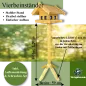 Preview: Vogelfutterhaus mit Ständer aus Massivholz Vierbeinständer