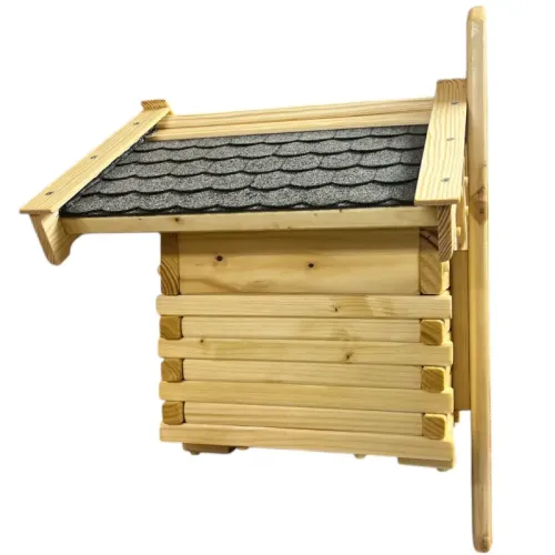 Preview: nistkasten-maya-mit-grauen-bitumenschindeln-und-halterung