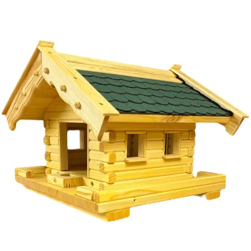 vogelhaus-alm-mit-gruenen-bitumenschindeln-leinoelimpraegnierung-und-ausziehboden vogelhaus-alm-mit-gruenen-bitumenschindeln-leinoelimpraegnierung-und-ausziehboden