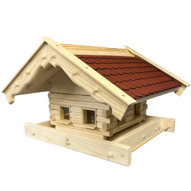 vogelfutterhaus-maxi-mit-roten-bitumenschindeln-und-hellen-fensterzargen-und-landestaebe-fuer-voegel vogelfutterhaus-maxi-mit-roten-bitumenschindeln-und-hellen-fensterzargen-und-landestaebe-fuer-voegel