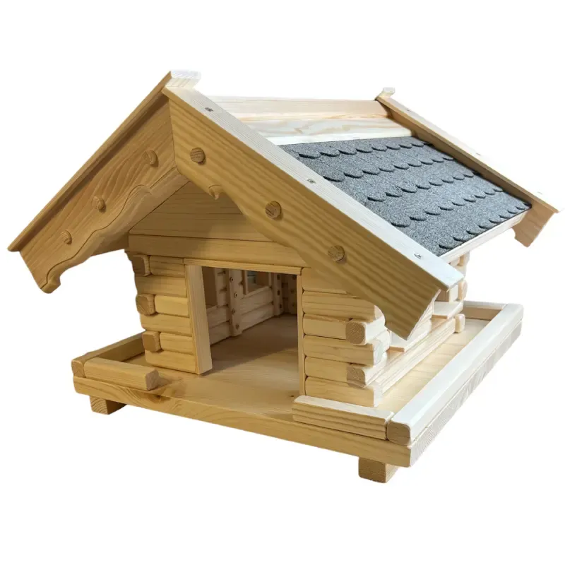 vogelhaus-alm-mit-grauen-bitumenschindeln-und-zaun vogelhaus-alm-mit-grauen-bitumenschindeln-und-zaun