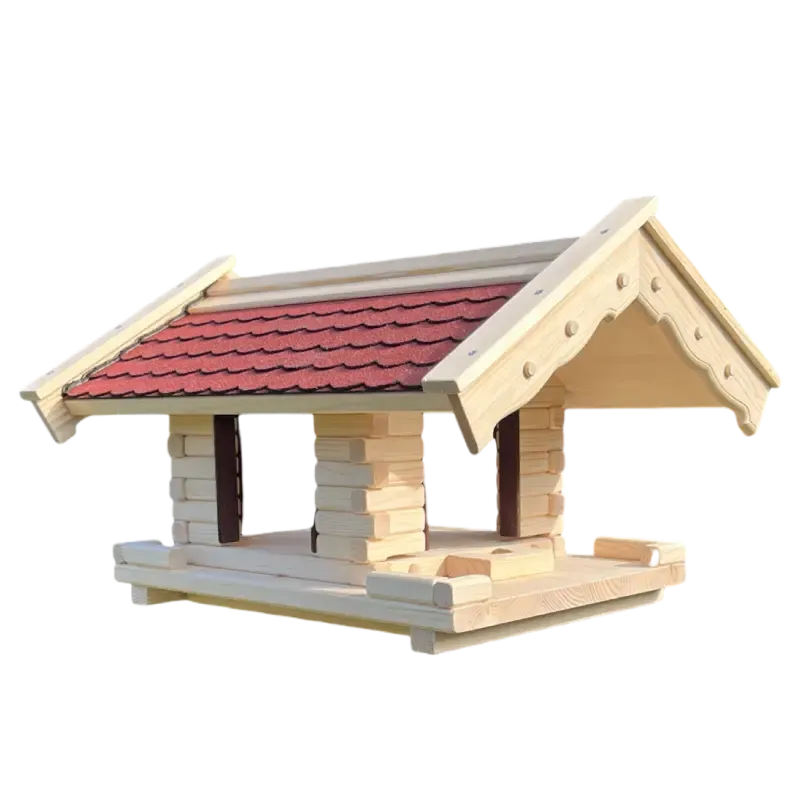 Vogelfutterhaus aus Holz mit ausziehbarem Boden