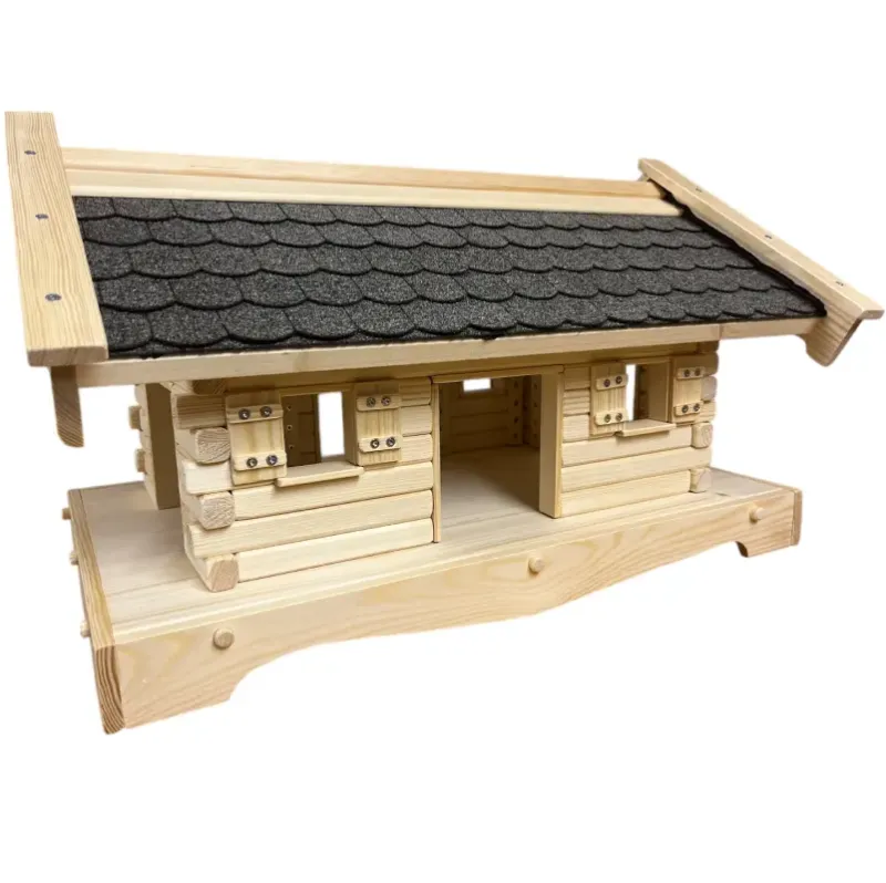 vogelhaus-middel-graue-bitumenschindeln-fensterlaeden-ausziehboden-boden-mit-geschwungenem-rand vogelhaus-middel-graue-bitumenschindeln-fensterlaeden-ausziehboden-boden-mit-geschwungenem-rand