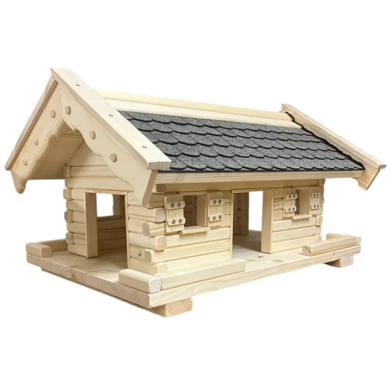 vogelhaus-middel-graue-bitumenschindeln-fensterlaeden-boden-mit-zaun vogelhaus-middel-graue-bitumenschindeln-fensterlaeden-boden-mit-zaun