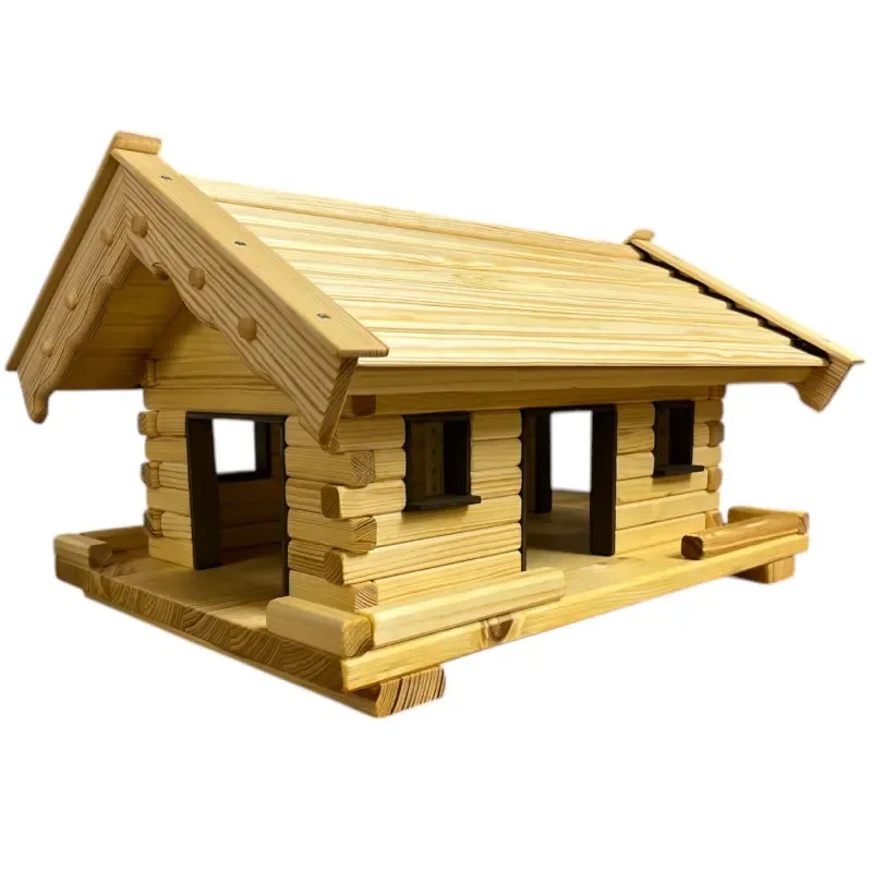 vogelhaus-middel-langen-holzschindeln-dunkelbraun-gebeizte-türen-fensterzargen-boden-mit-zaun vogelhaus-middel-langen-holzschindeln-dunkelbraun-gebeizte-türen-fensterzargen-boden-mit-zaun
