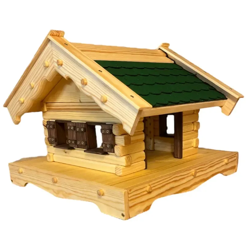 vogelhaus-peter-mit-gruenen-bitumenschindeln-gebeizte-tuer-und-fensterzargen-fensterlaeden-boden-mit-geschwungenem-Rand vogelhaus-peter-mit-gruenen-bitumenschindeln-gebeizte-tuer-und-fensterzargen-fensterlaeden-boden-mit-geschwungenem-Rand