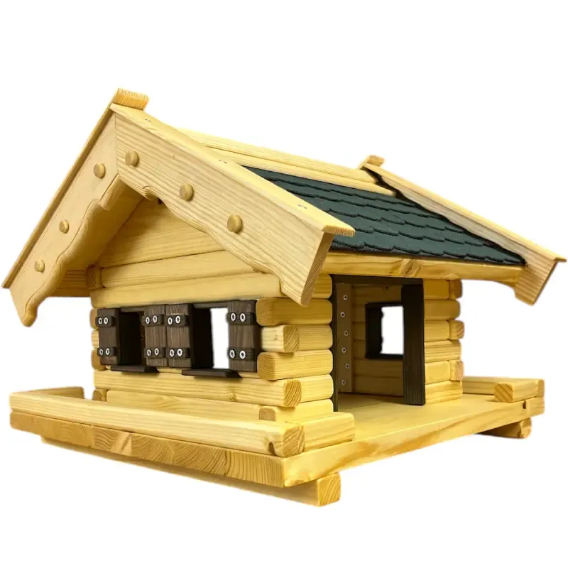 vogelhaus-peter-mit-gruenen-bitumenschindeln-gebeizte-tuer-und-fensterzargen-fensterlaeden-boden-mit-zaun vogelhaus-peter-mit-gruenen-bitumenschindeln-gebeizte-tuer-und-fensterzargen-fensterlaeden-boden-mit-zaun