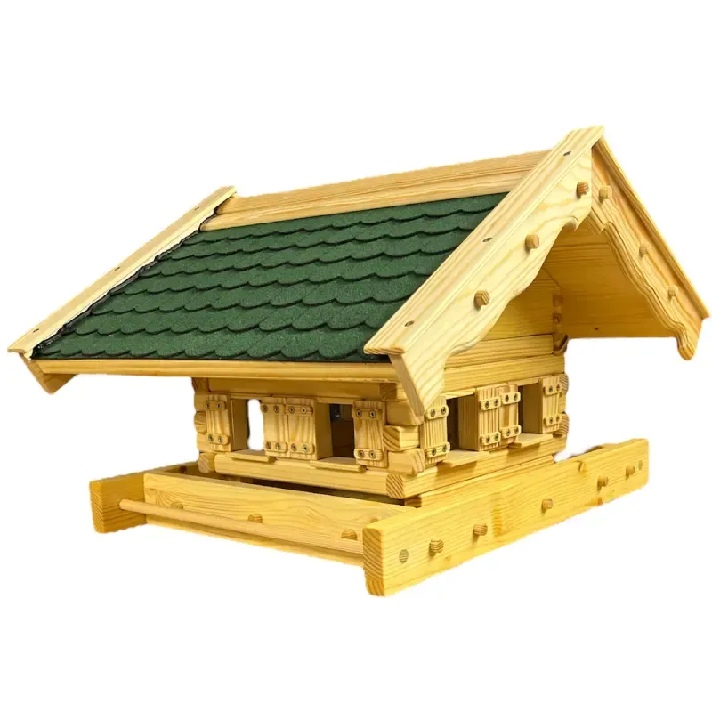 vogelhaus-vogelfutterhaus-maxi-mit-gruenen-bitumenschindeln-leinöl-impraegnierung-und-hellen-fensterzargen-und-fensterlaede vogelhaus-vogelfutterhaus-maxi-mit-gruenen-bitumenschindeln-leinöl-impraegnierung-und-hellen-fensterzargen-und-fensterlaede