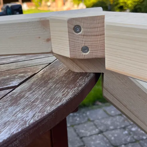 Vierbeinständer – Stamm auf Kante drehen