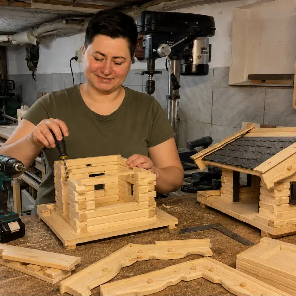 Vogelfutterhäuser für Garten Terrasse und Balkon zusammenstellen und bauen lassen