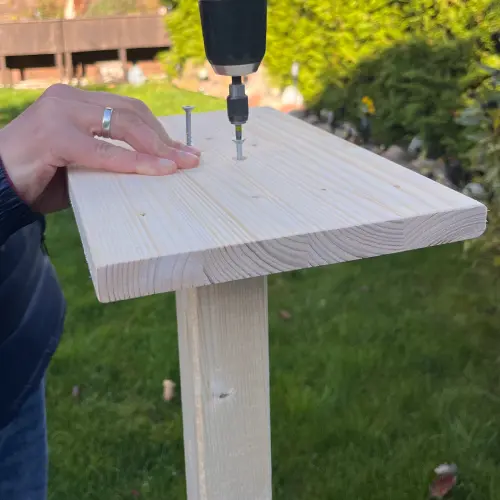 Zwischenplatte auf Ständer montieren